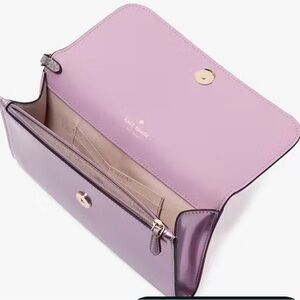 Kate 🆕 Spade Kenzie Boxed Medium Flap Wristlet, specifically in  Quartz Pink